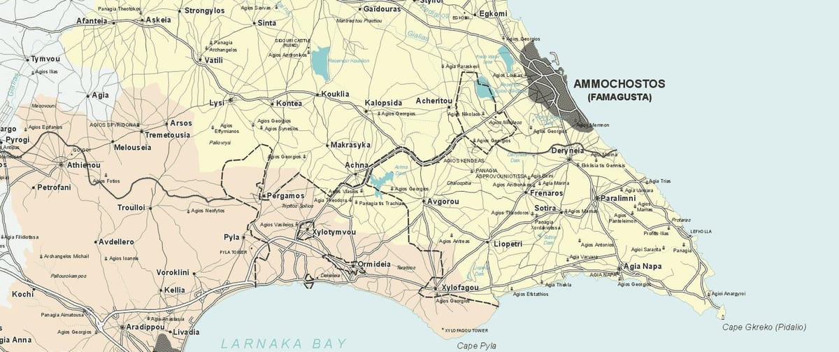 地図キプロスprotaras