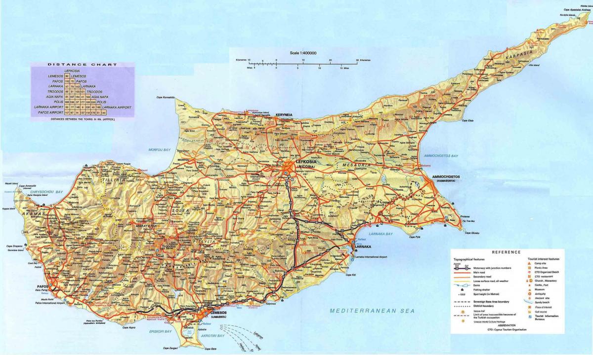 キプロスビーチ地図