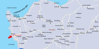 地図のサンゴベイキプロス