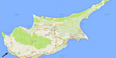 地図パフォスキプロス
