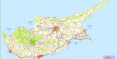 地図の最高のビーチにはキプロス