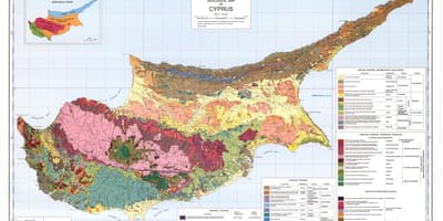 キプロスの地理的地図