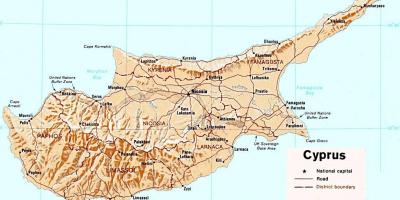 キプロス道路地図をオンライン