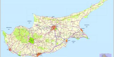 地図の道路キプロス